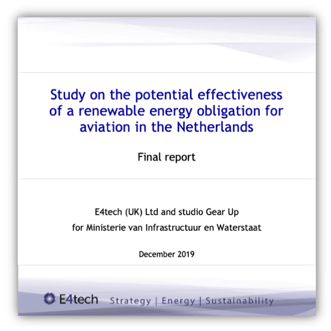Potential effectiveness of a renewable energy obligation for aviation in the Netherlands