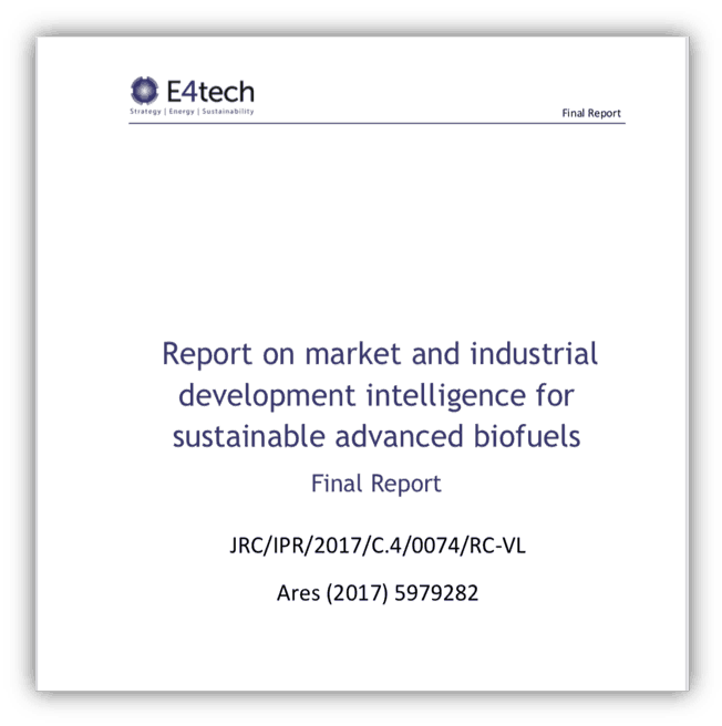 Report on market and industrial development intelligence for sustainable advanced biofuels