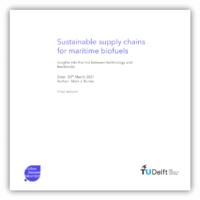 Sustainable supply chains for maritime biofuels